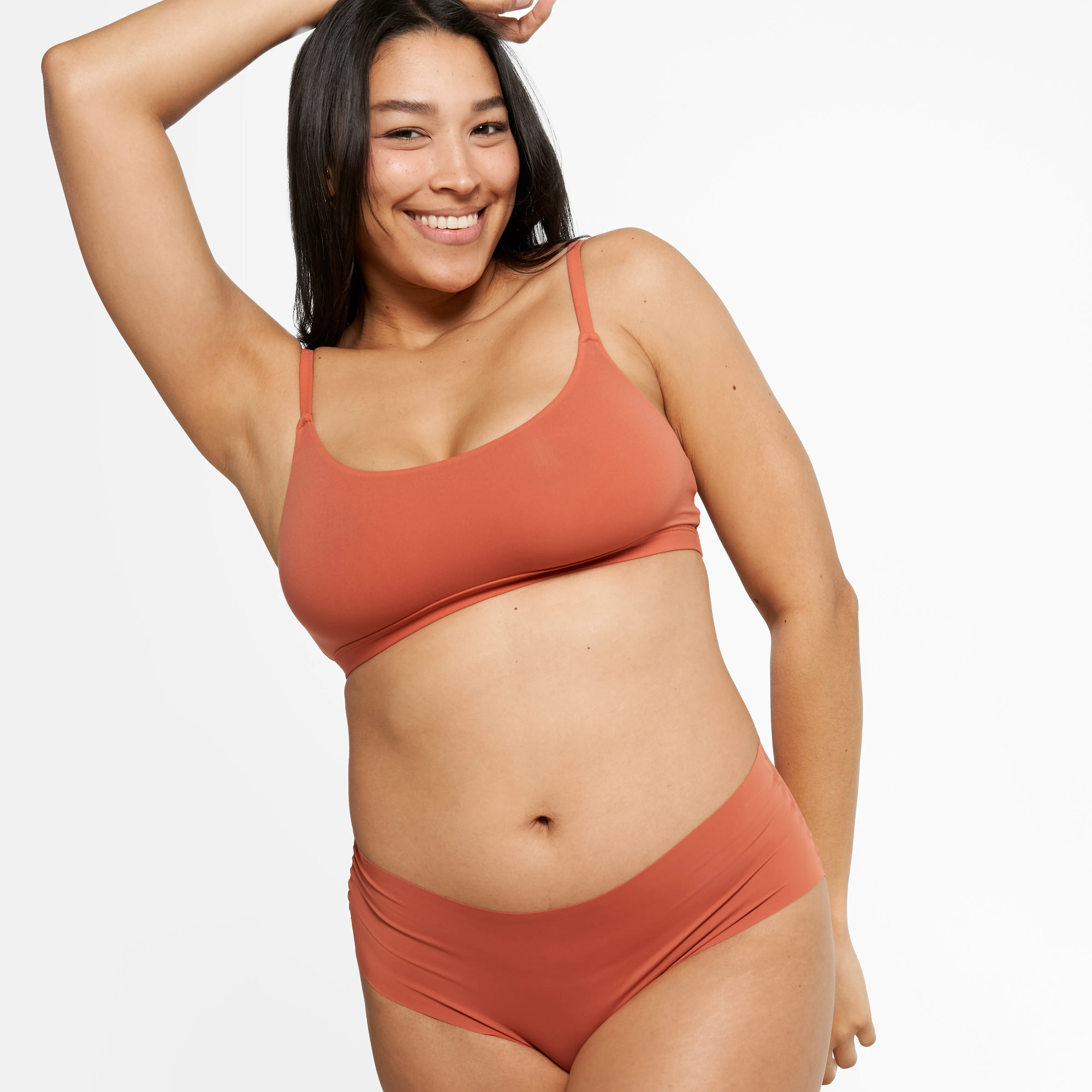 Mid-Rise Bikini Brief - Seamless Ultrasmooth - Spice sold by Peach Underwear