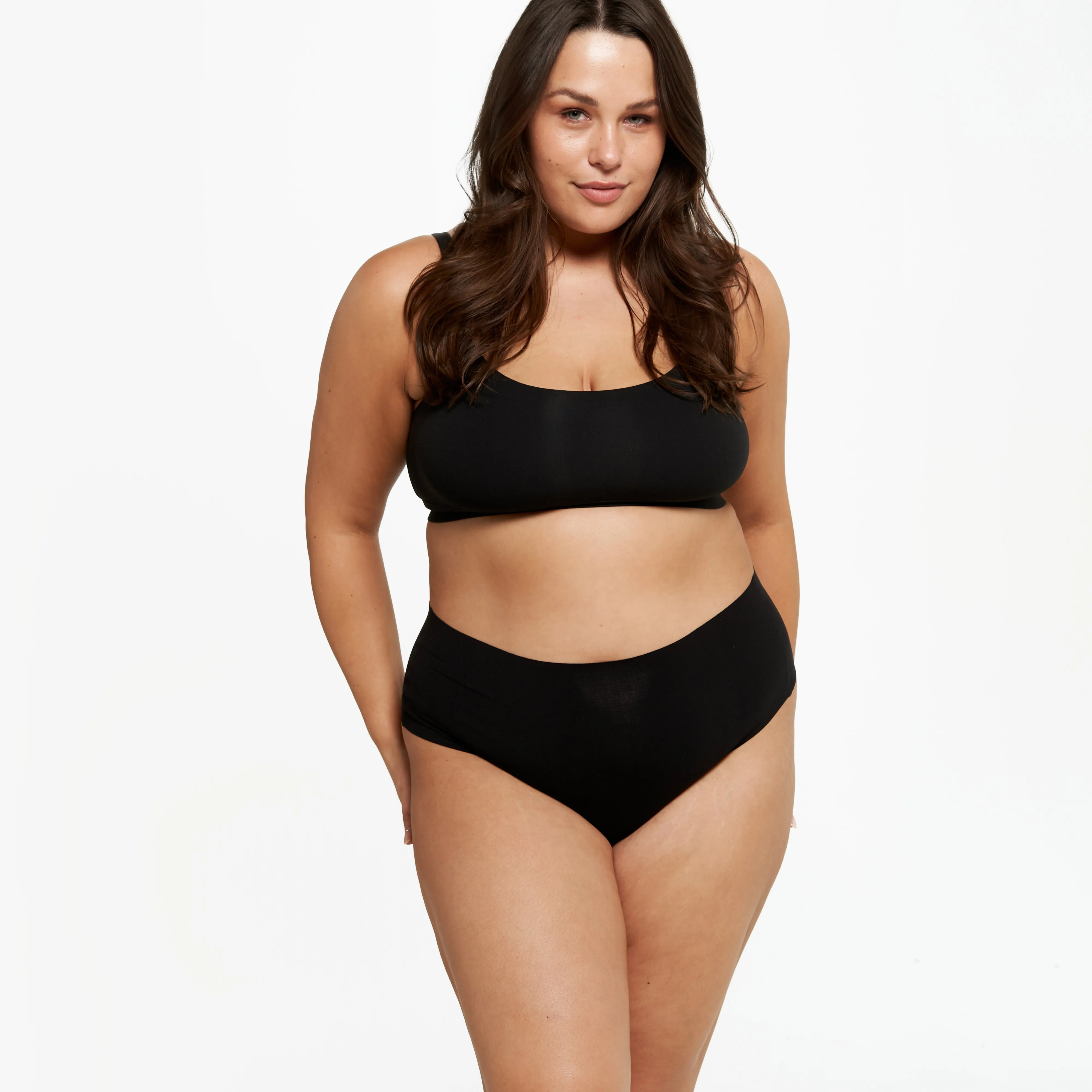 High-Rise Thong - Seamless Eco - Black sold by Peach Underwear product image thumbnail 4