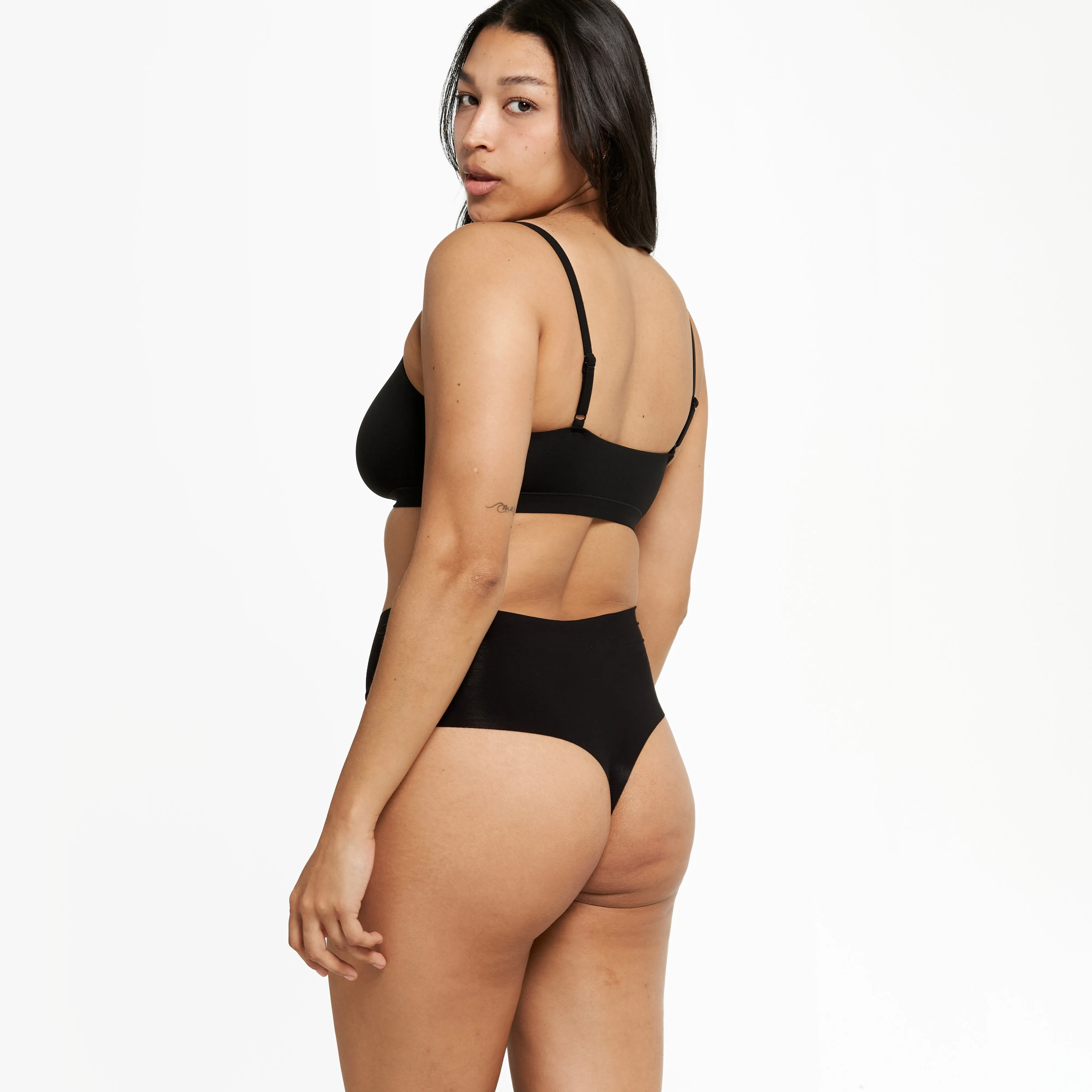 High-Rise Thong - Seamless Eco - Black sold by Peach Underwear product image thumbnail 3