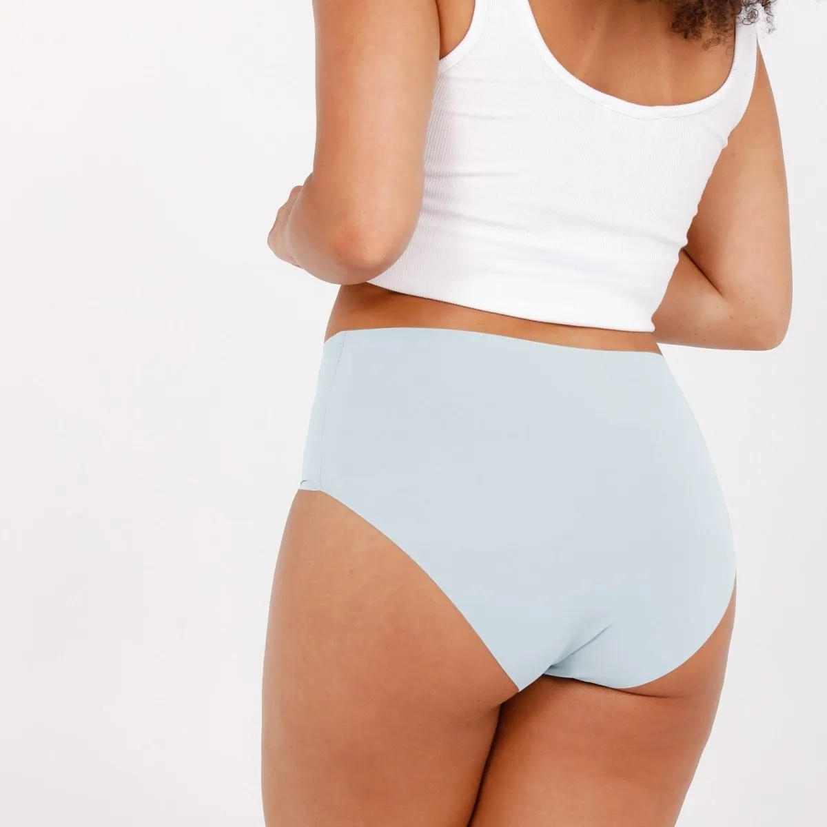 High-Rise Bikini Brief - Seamless Ultrasmooth - Sky Blue sold by Peach Underwear product image thumbnail 4