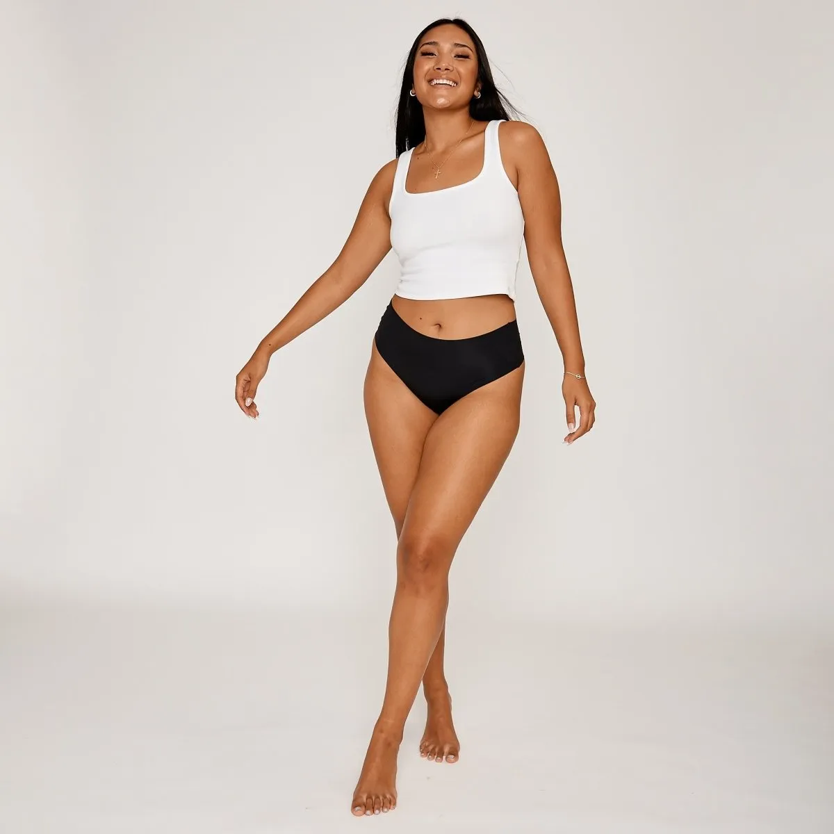 Mid-Rise Thong - Seamless Ultrasmooth - Black sold by Peach Underwear product image thumbnail 2