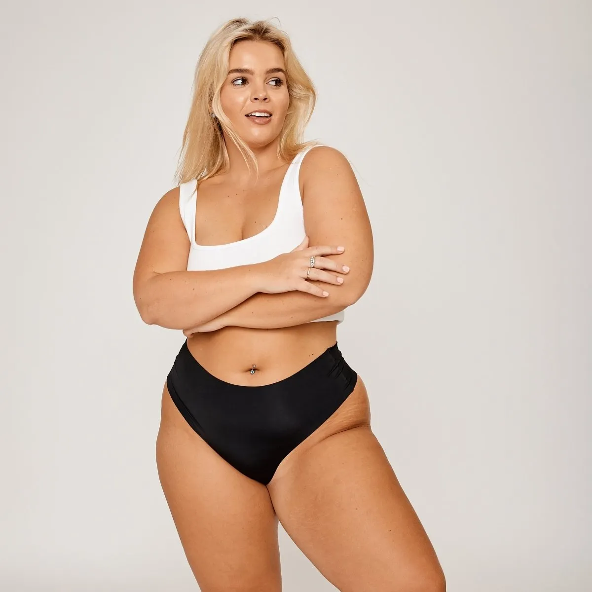 Mid-Rise Thong - Seamless Ultrasmooth - Black sold by Peach Underwear product image thumbnail 4