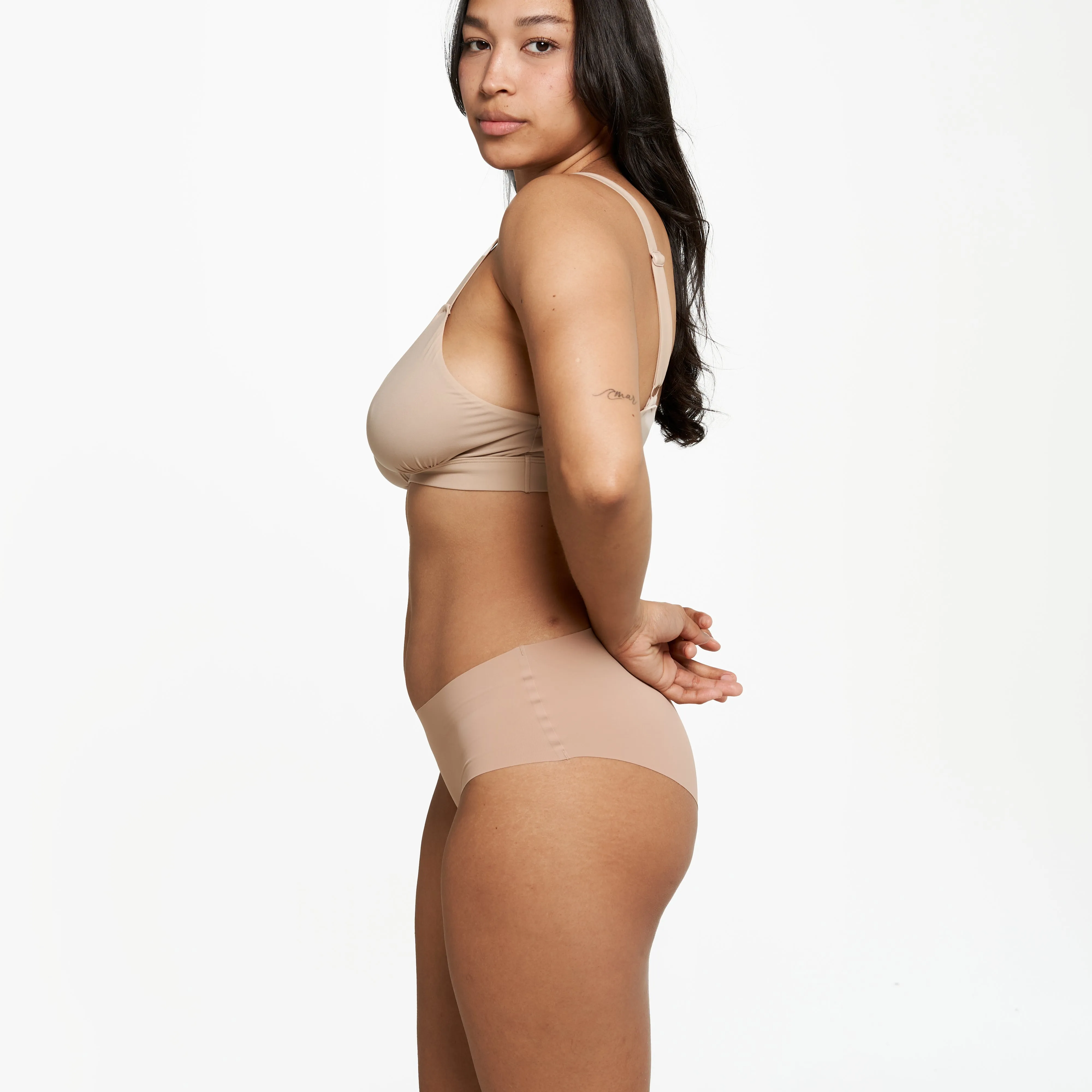 Mid-Rise Bikini Brief - Seamless Ultrasmooth - Latte sold by Peach Underwear