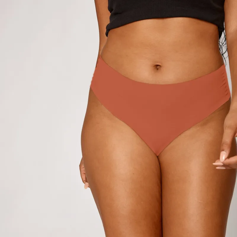 Mid-Rise Thong - Seamless Ultrasmooth - Spice sold by Peach Underwear