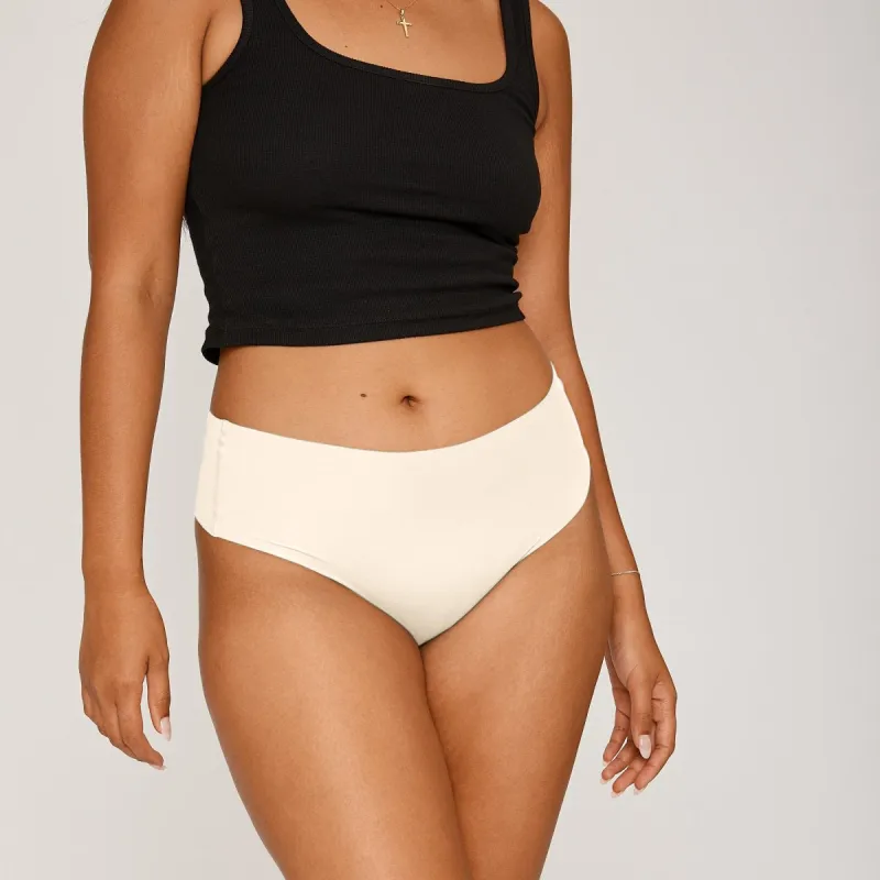 Mid-Rise Thong - Seamless Ultrasmooth - Vanilla sold by Peach Underwear