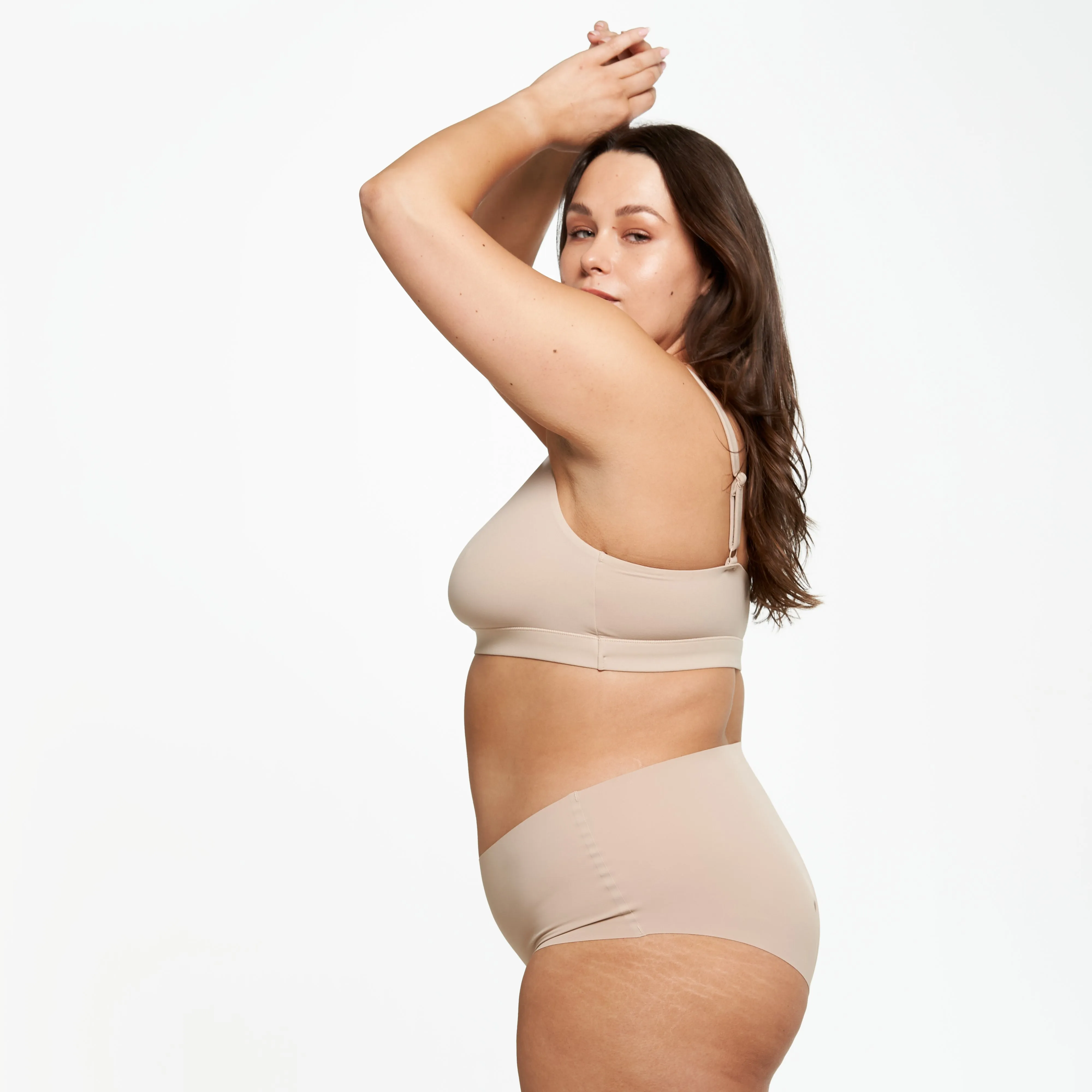 High-Rise Bikini Brief - Seamless Ultrasmooth - Latte sold by Peach Underwear product image thumbnail 2