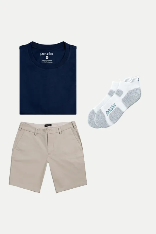 Navy Crew + Biscuit Chino Shorts sold by Pearler