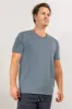 Short Sleeve V Neck - Denim sold by Pearler