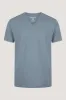 Short Sleeve V Neck - Denim sold by Pearler