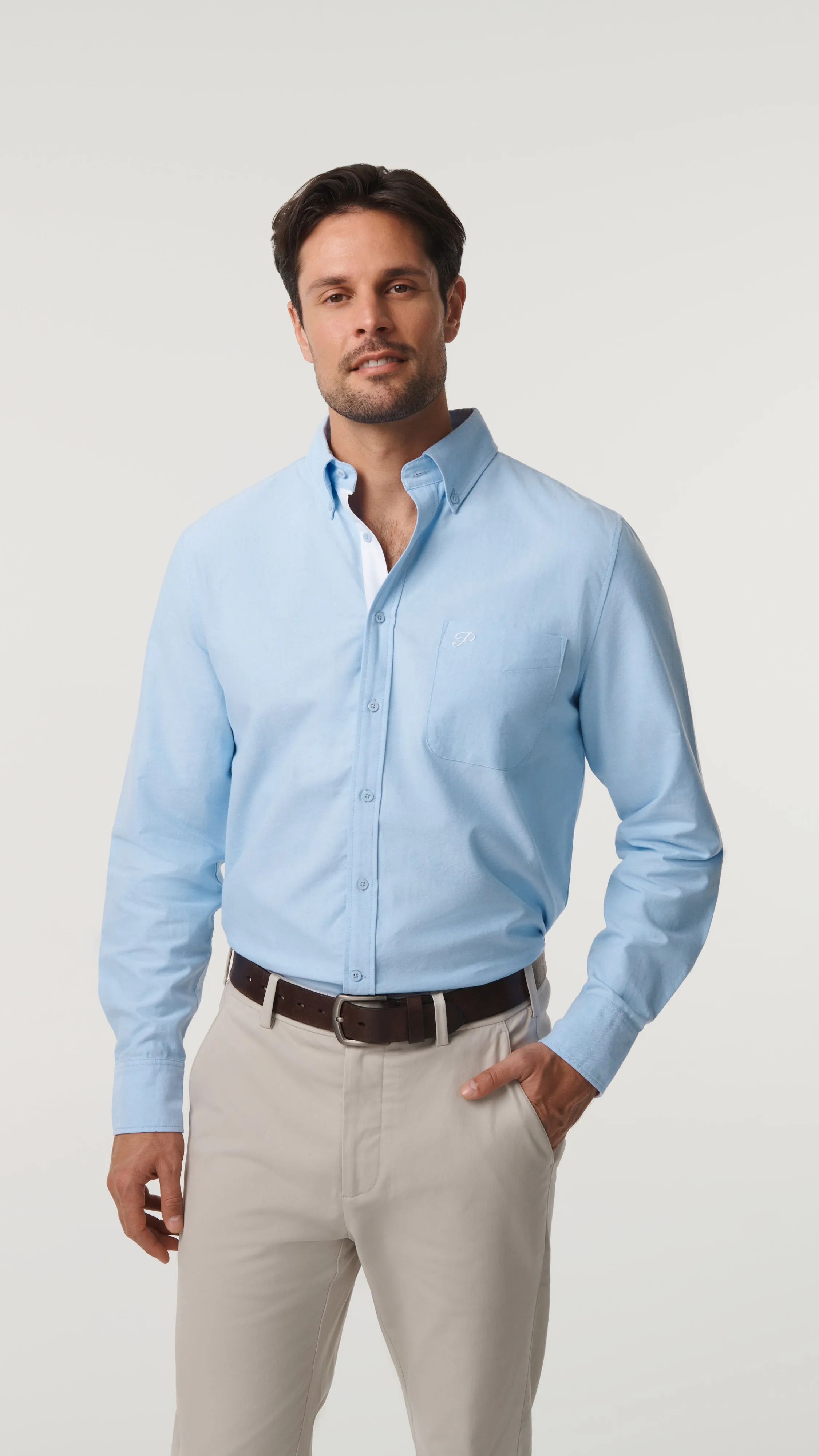 Oxford Cotton Shirt - Sky sold by Pearler