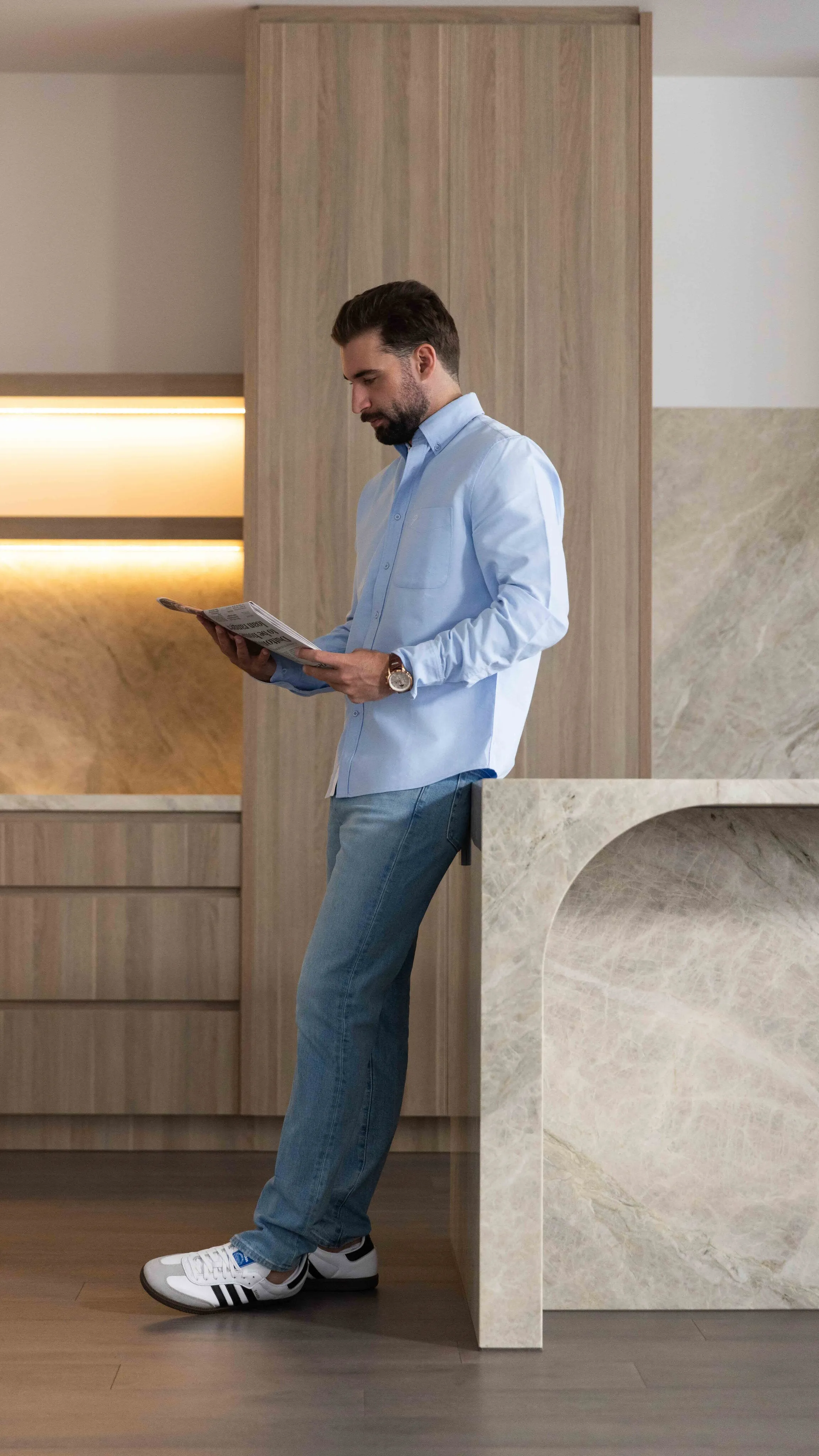 Oxford Cotton Shirt - Sky sold by Pearler product image thumbnail 3