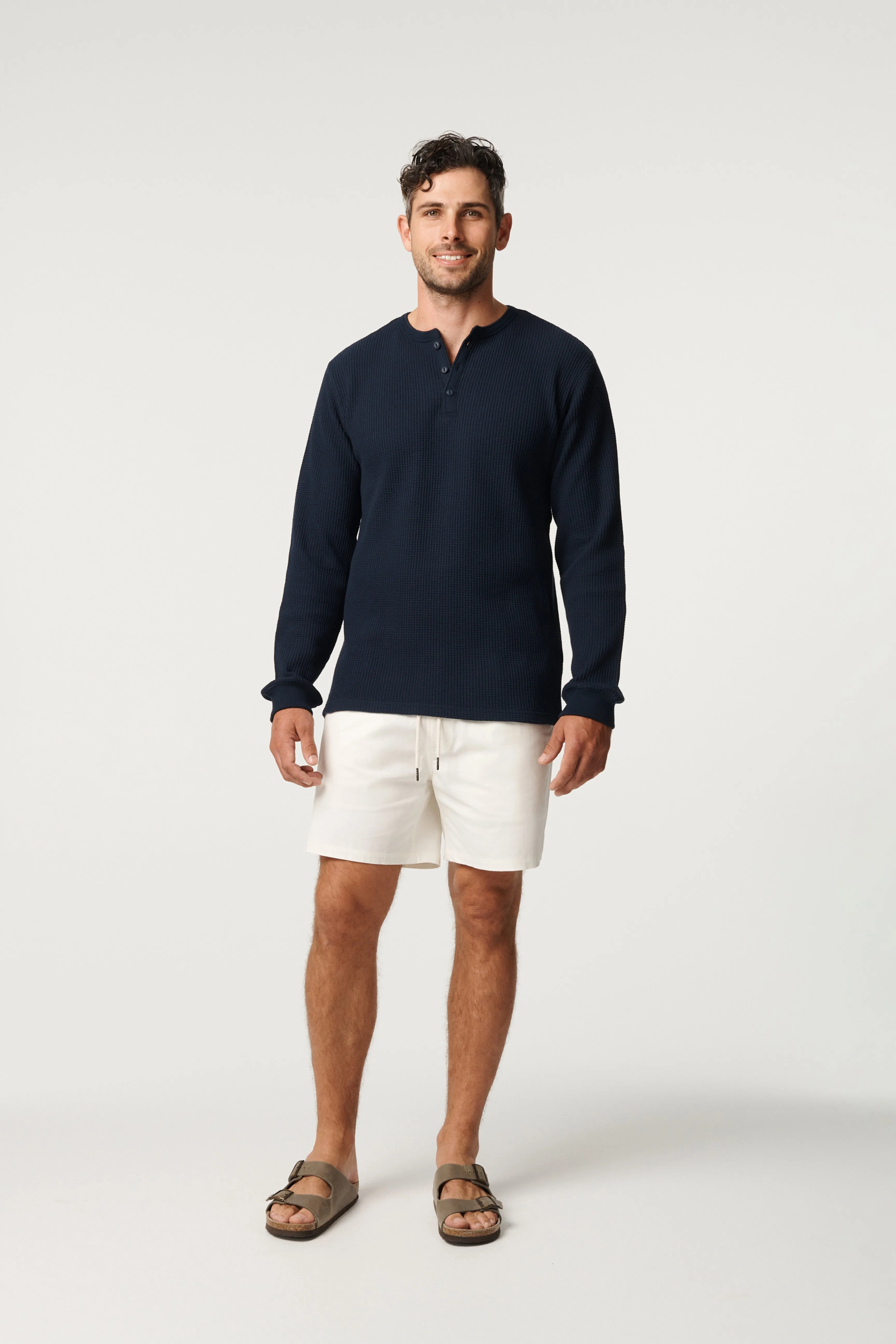 Waffle Henley - Navy sold by Pearler product image thumbnail 5