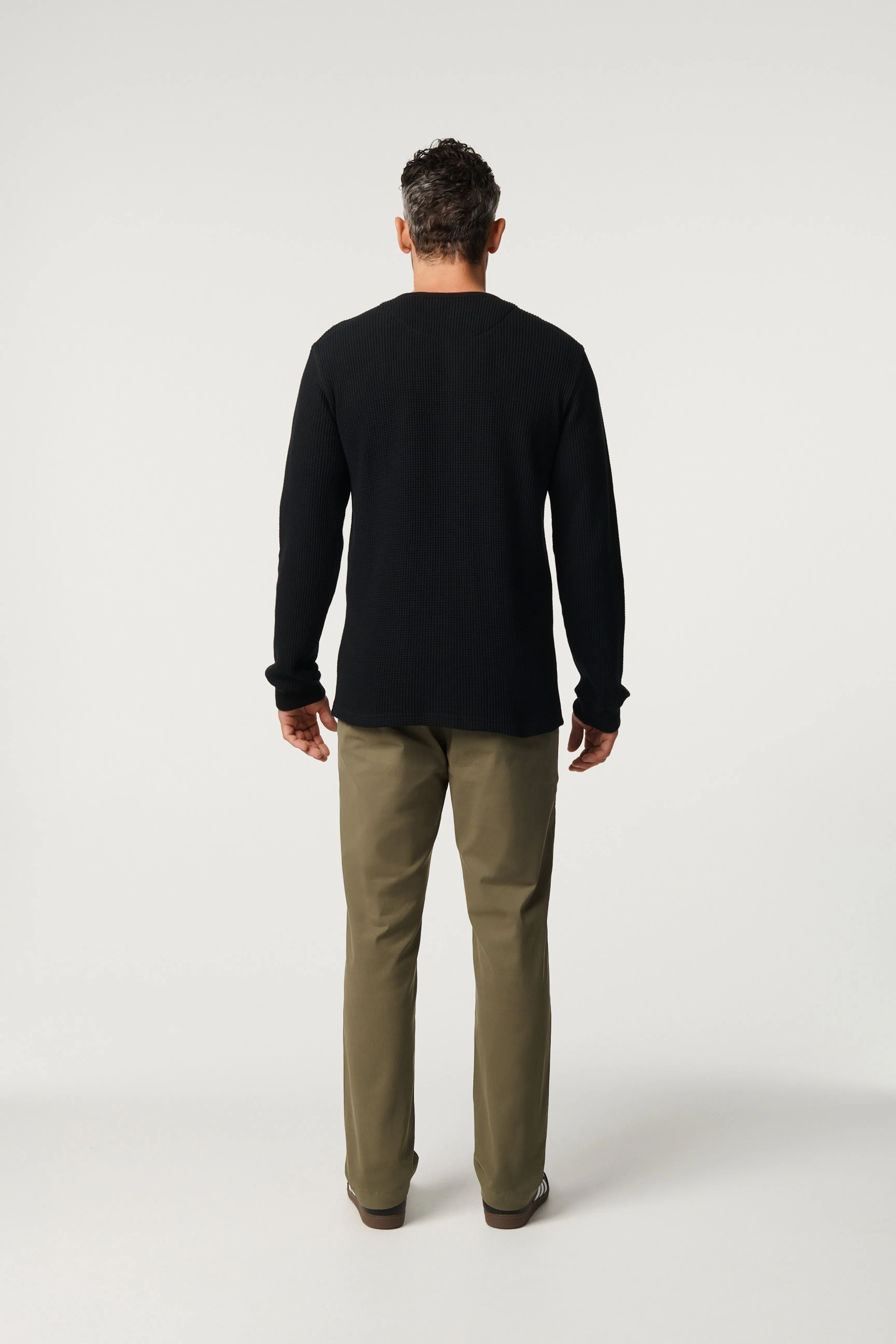 Waffle Henley - Jet Black sold by Pearler product image thumbnail 4