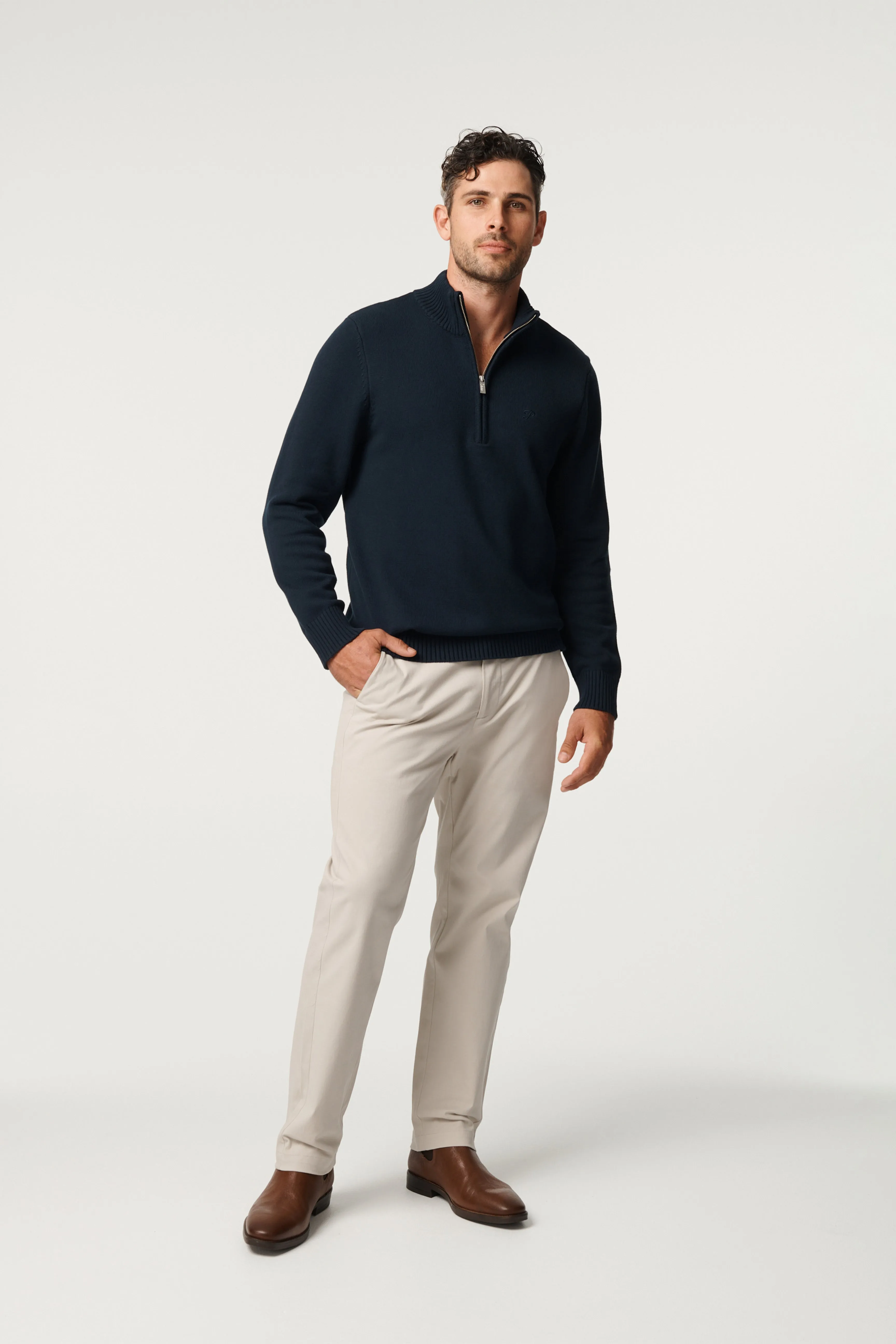 Quarter Knit - Navy sold by Pearler