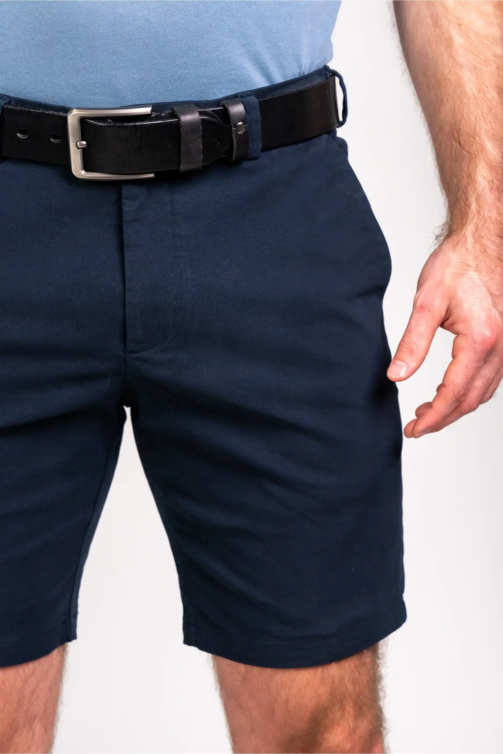 White Crew + Navy Chino Shorts sold by Pearler product image thumbnail 3