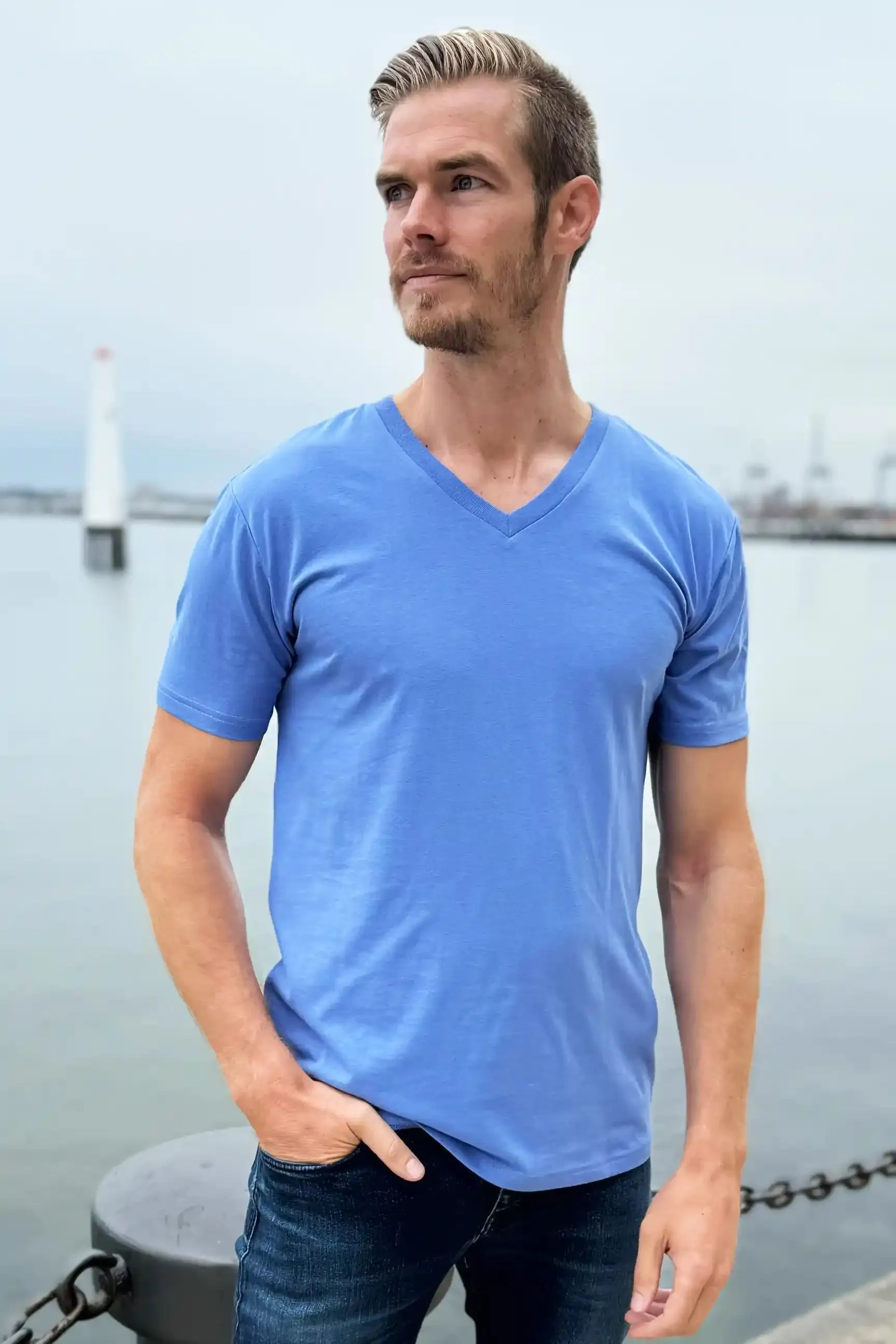 Short Sleeve V Neck - Ocean Tide sold by Pearler