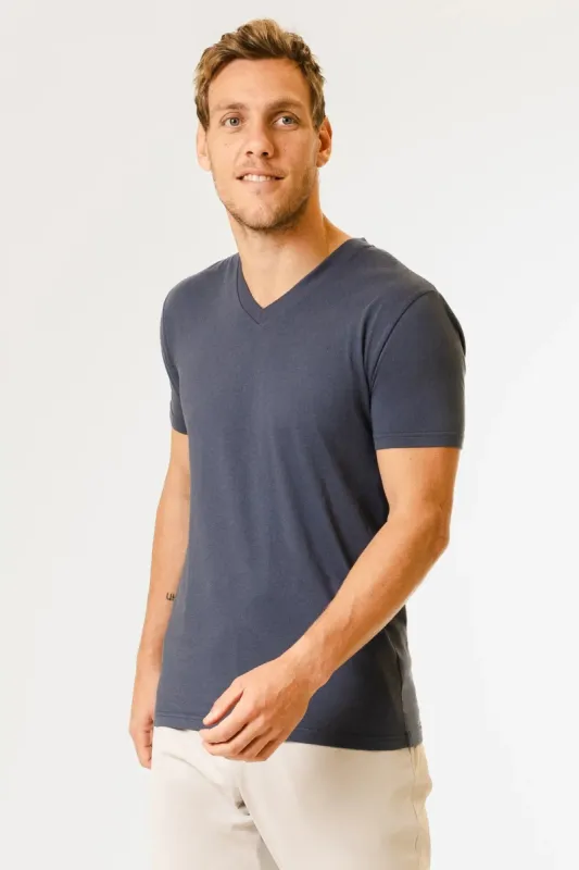 Short Sleeve V Neck - Ocean Stone sold by Pearler