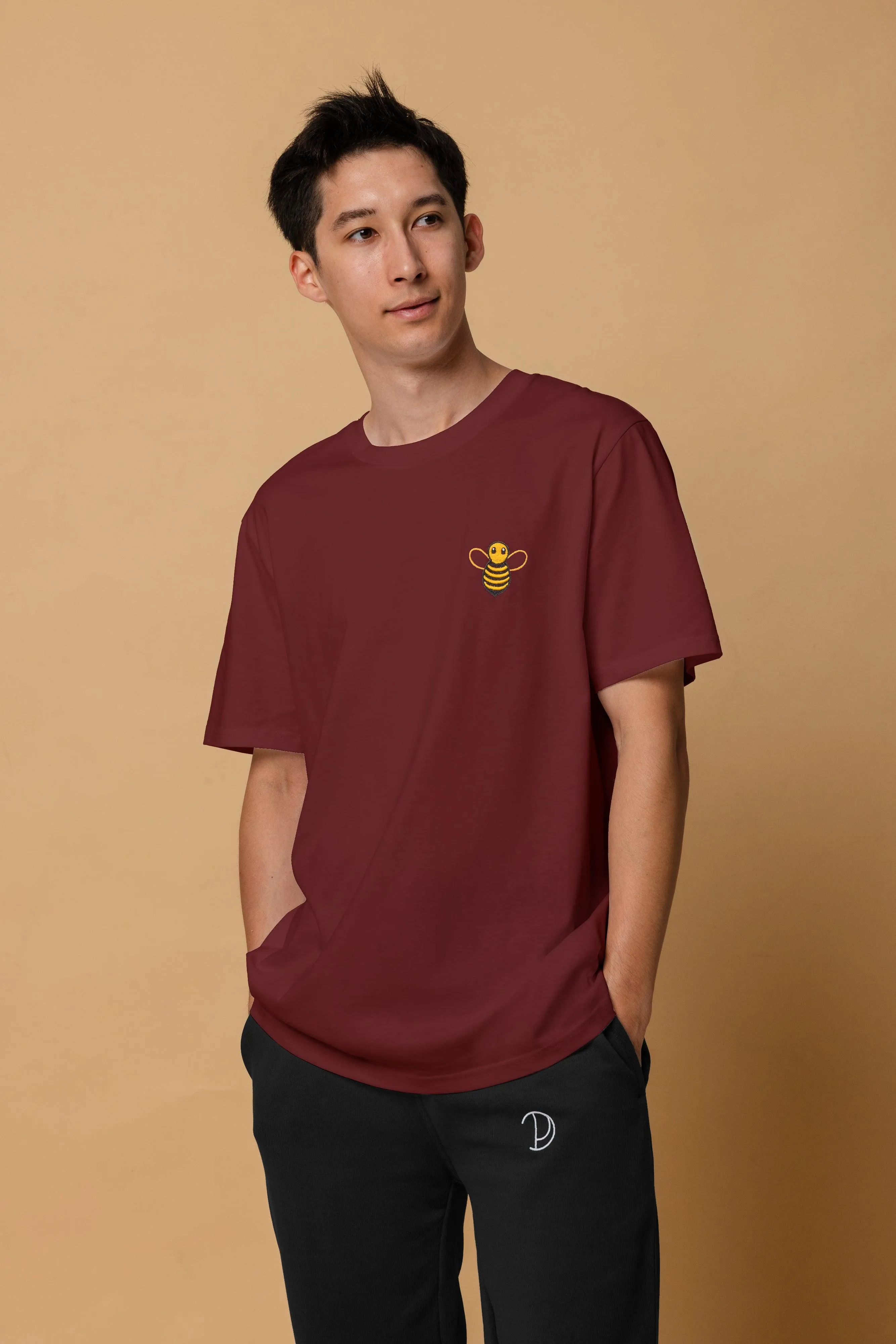 Embroidered Bee T-Shirt sold by Pitod product image thumbnail 3