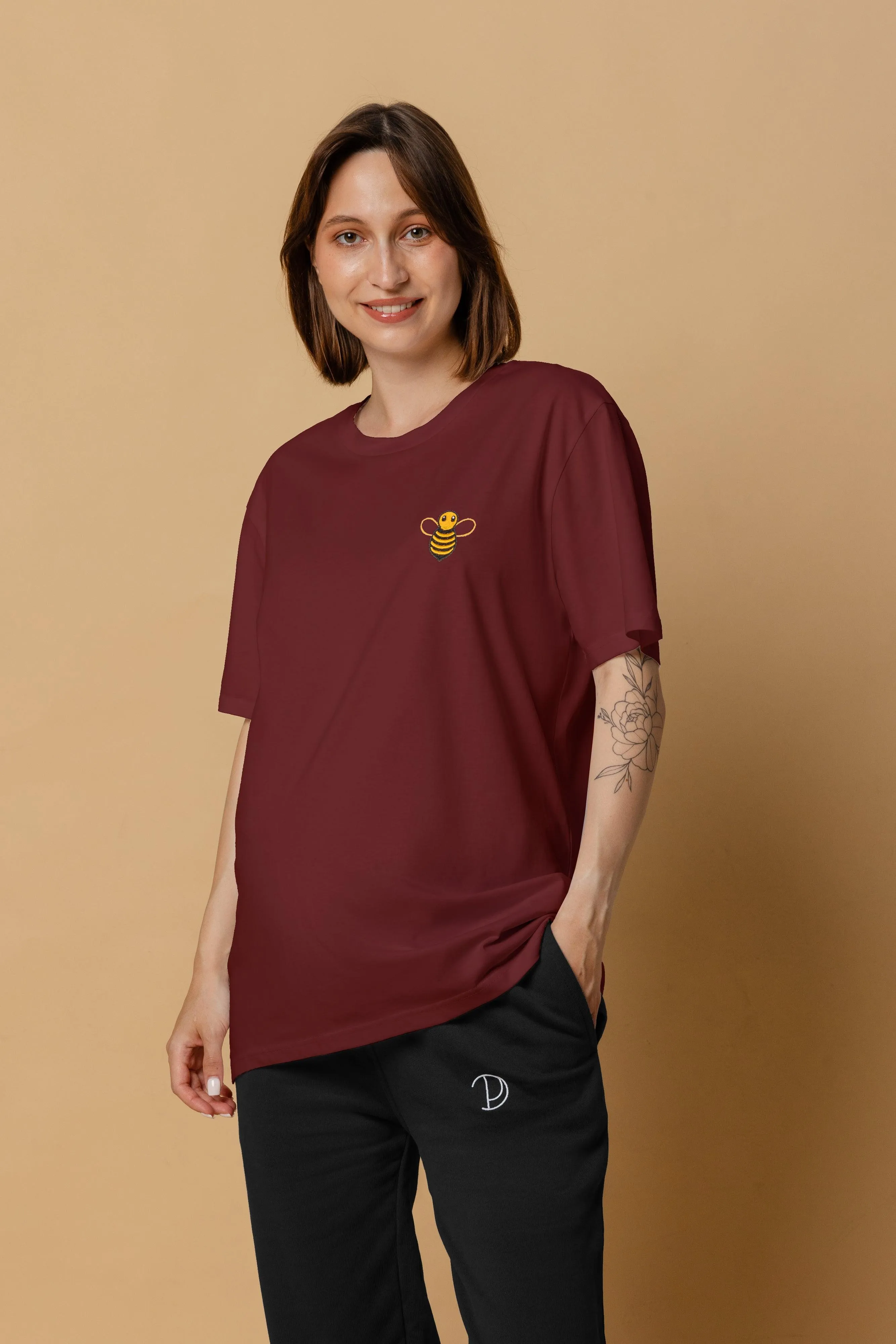 Embroidered Bee T-Shirt sold by Pitod product image thumbnail 2