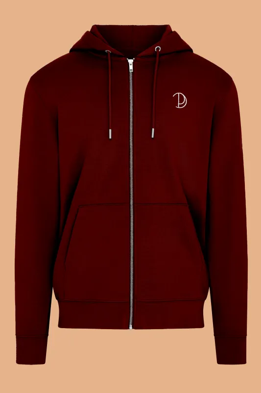 Embroidered P Zip-Up Hoodie sold by Pitod