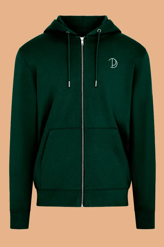 Embroidered P Zip-Up Hoodie sold by Pitod