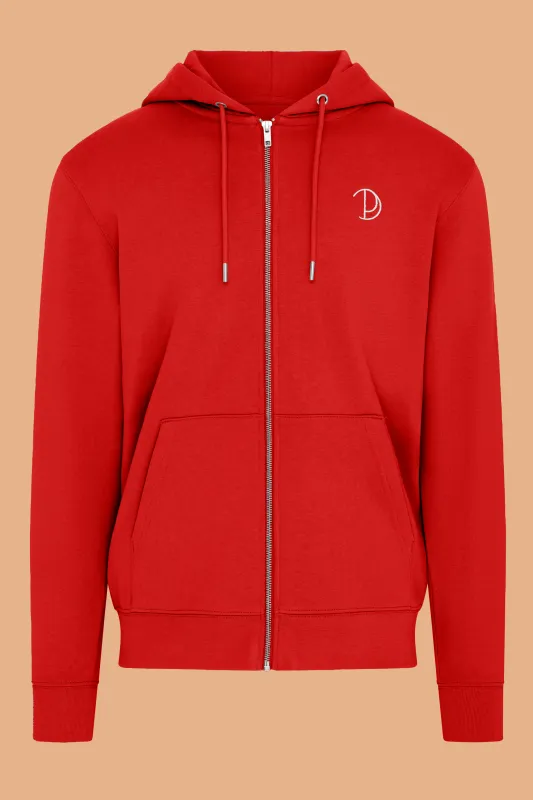 Embroidered P Zip-Up Hoodie sold by Pitod