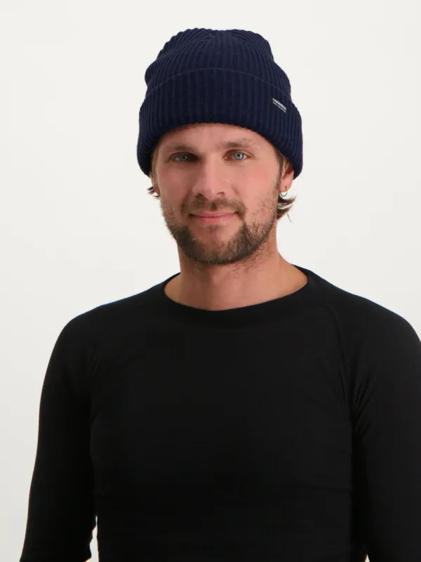 Royal Rib Beanie | Navy sold by Poederbaas