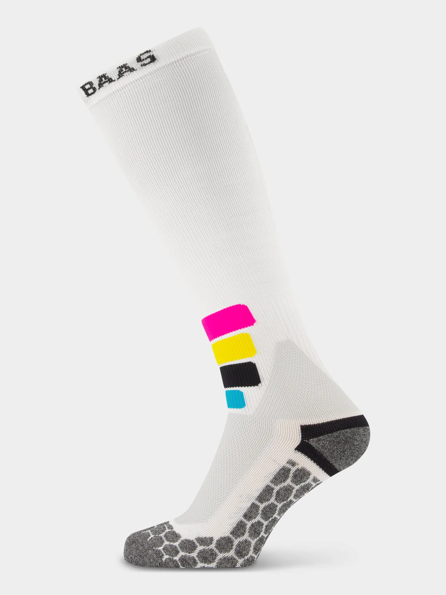 Tech Ski Socks Compress Merino Pro | White sold by Poederbaas
