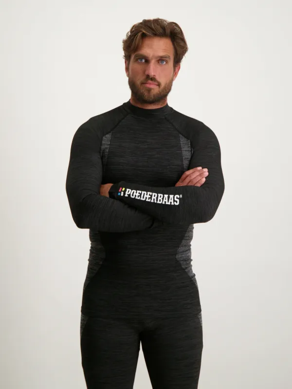 Men Technical Thermo Shirt L/S | Black sold by Poederbaas
