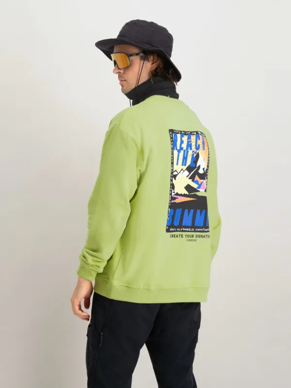 Arty Sweater Men | Matcha Green sold by Poederbaas