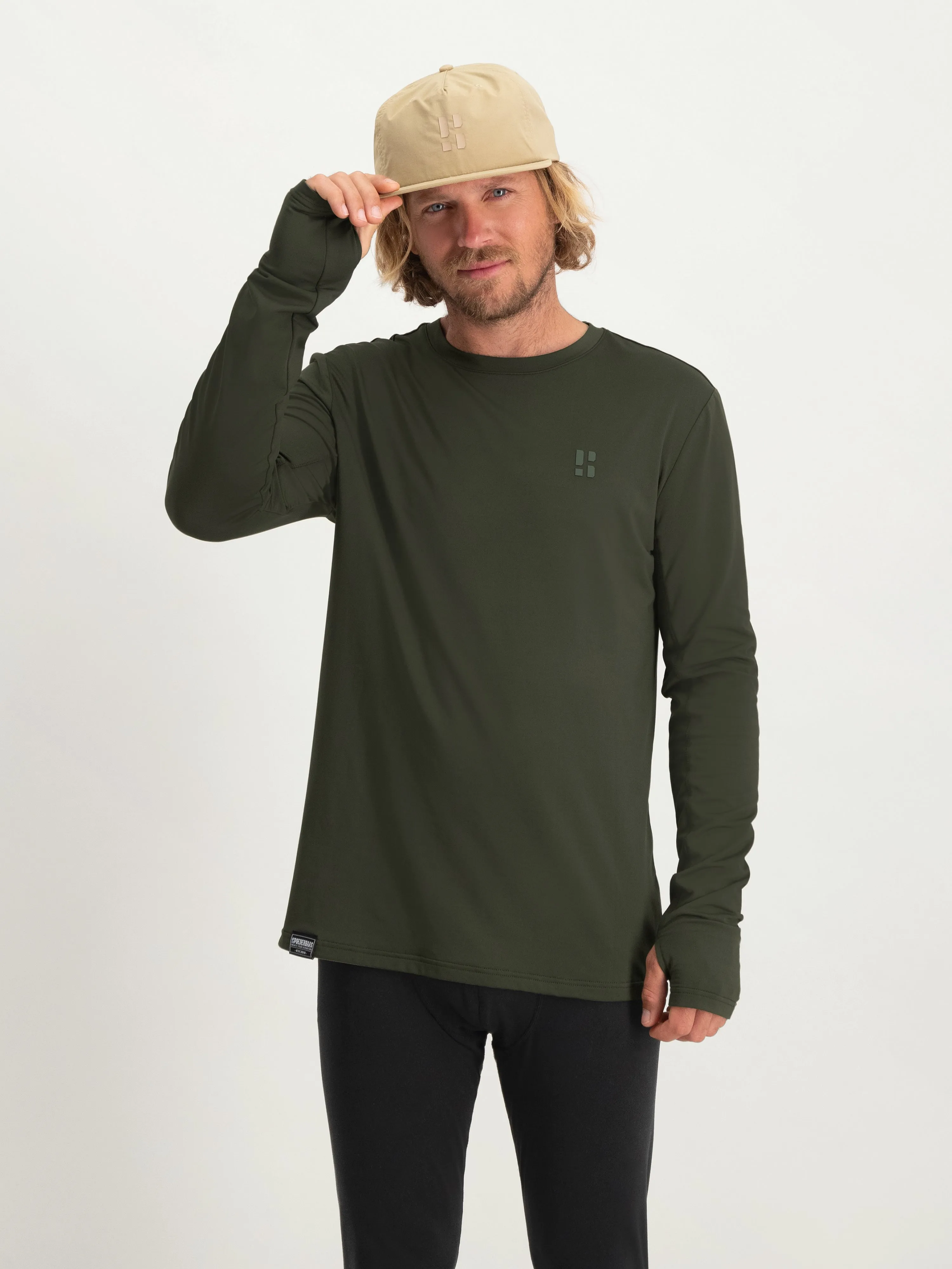 Four Seasons Lightweight Longsleeve Men | Green sold by Poederbaas