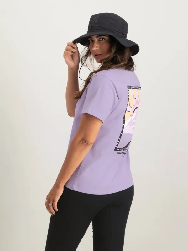 Arty T-shirt Women | Lila sold by Poederbaas