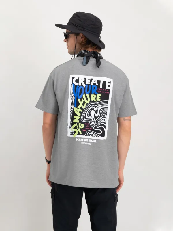 Arty T-shirt Men | Grey sold by Poederbaas