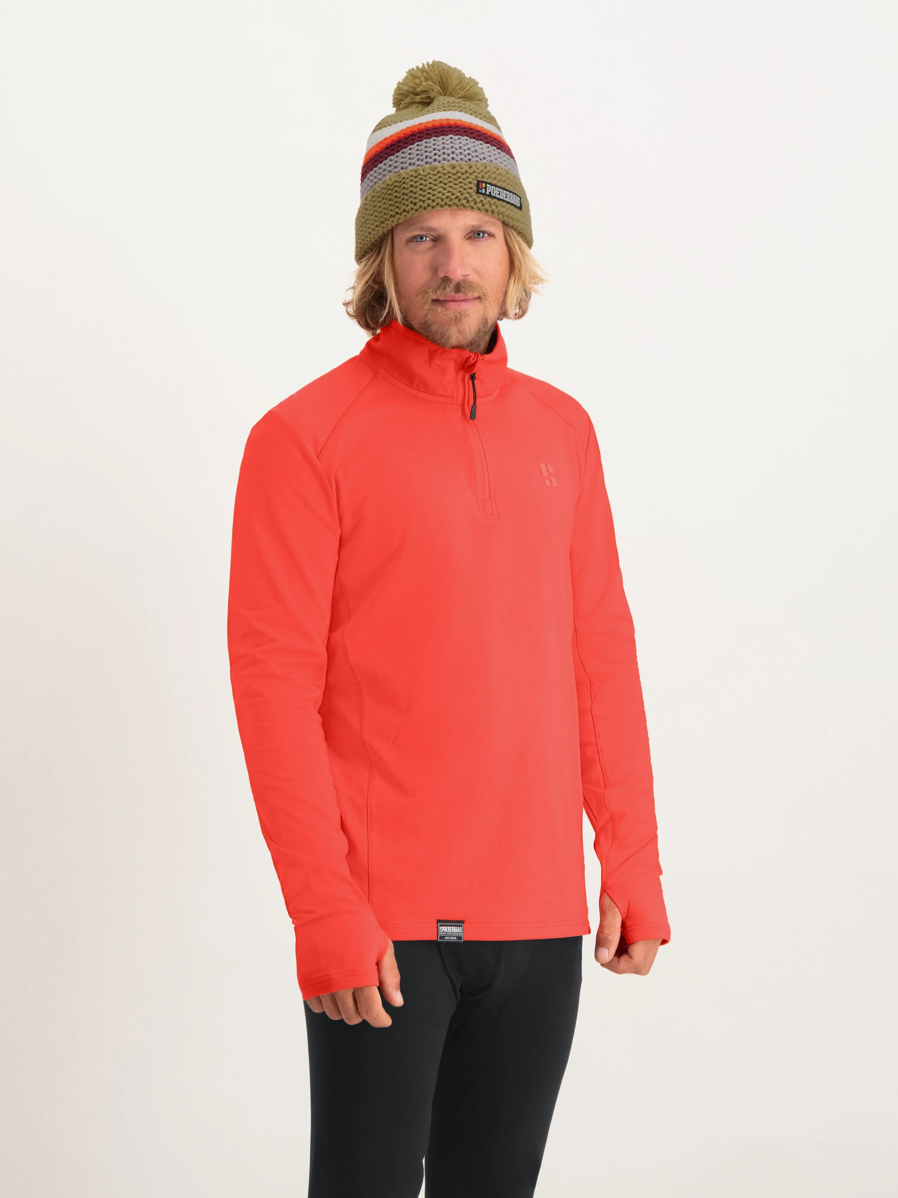 Four Seasons Lightweight Pully Men | Mandarin red sold by Poederbaas product image thumbnail 2
