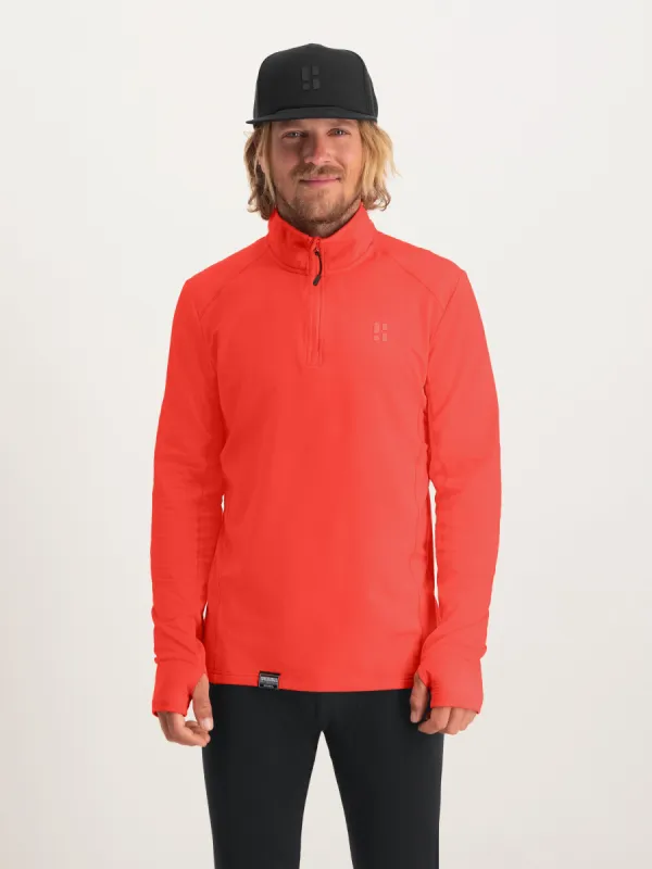 Four Seasons Lightweight Pully Men | Mandarin red made by Poederbaas