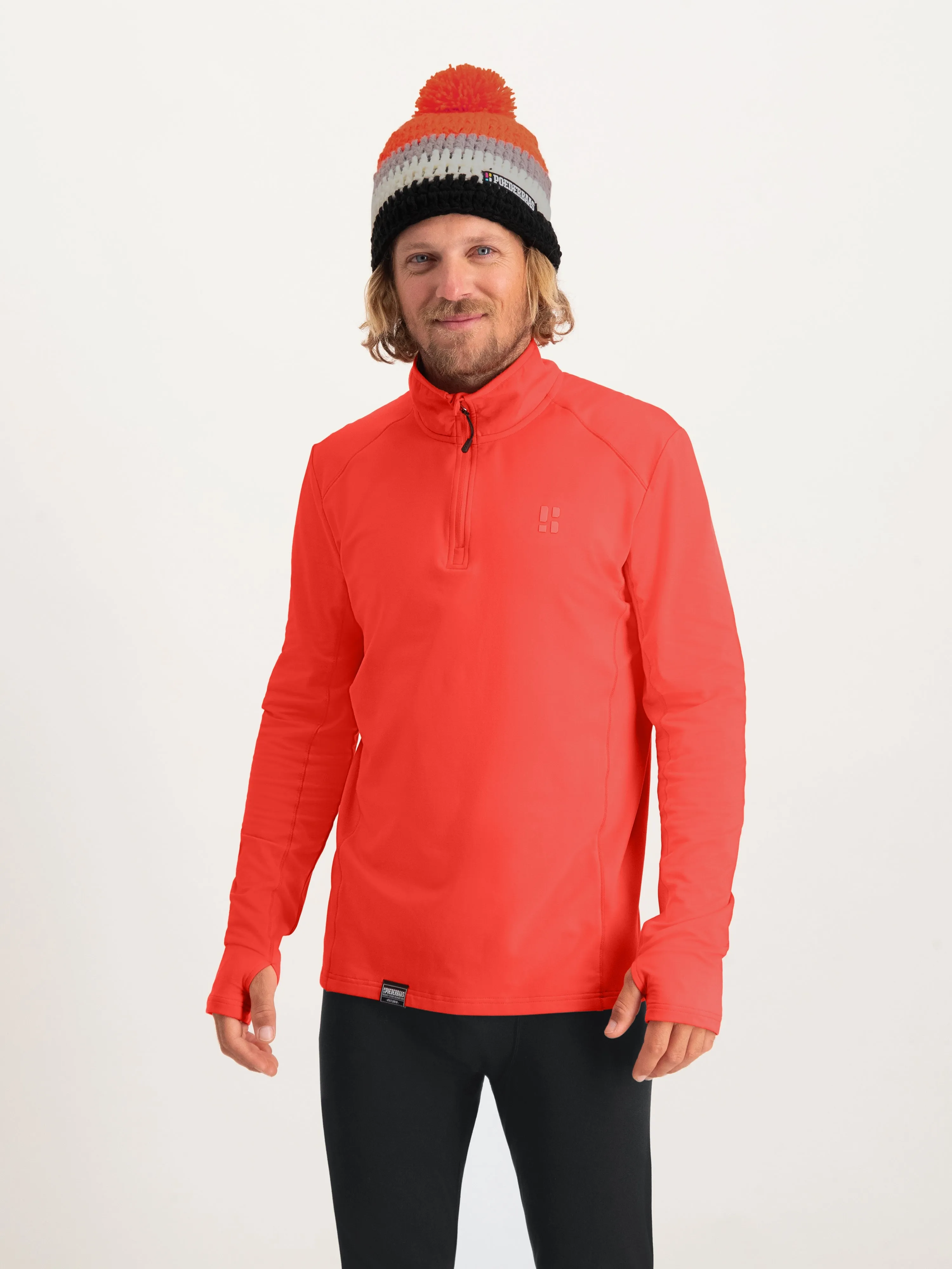 Four Seasons Lightweight Pully Men | Mandarin red sold by Poederbaas product image thumbnail 4