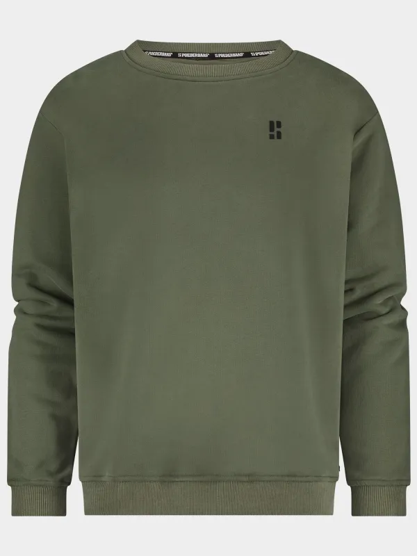 OTBT Sweater Men | Army green sold by Poederbaas