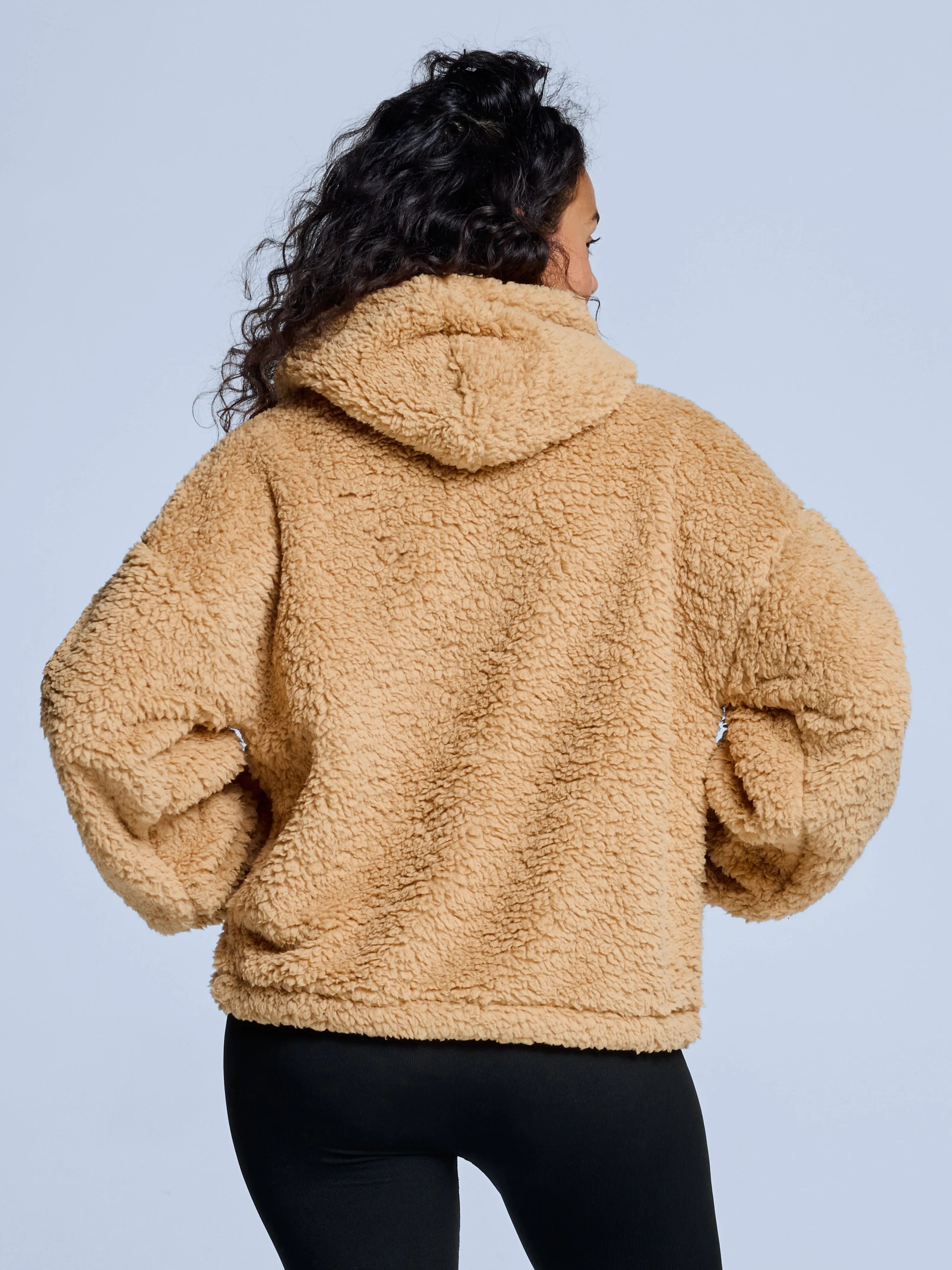 Four Seasons Fluffy Hoody Women | Warm Sand sold by Poederbaas product image thumbnail 4