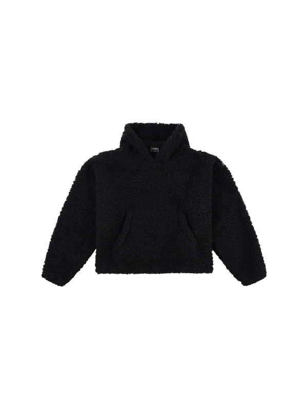 Four Seasons Fluffy Hoody Women | Black sold by Poederbaas