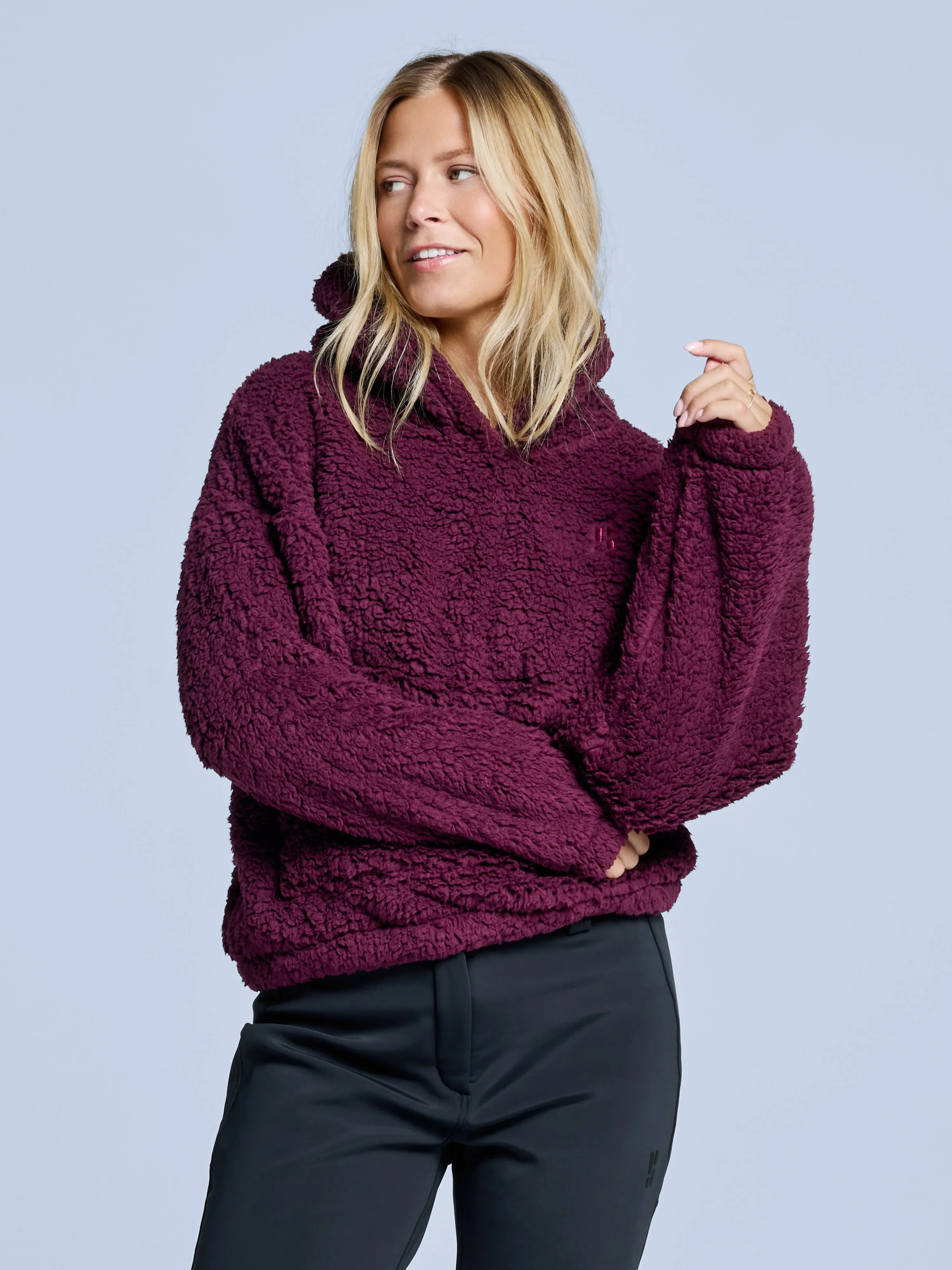 Four Seasons Fluffy Hoody Women | Bordeaux sold by Poederbaas product image thumbnail 3