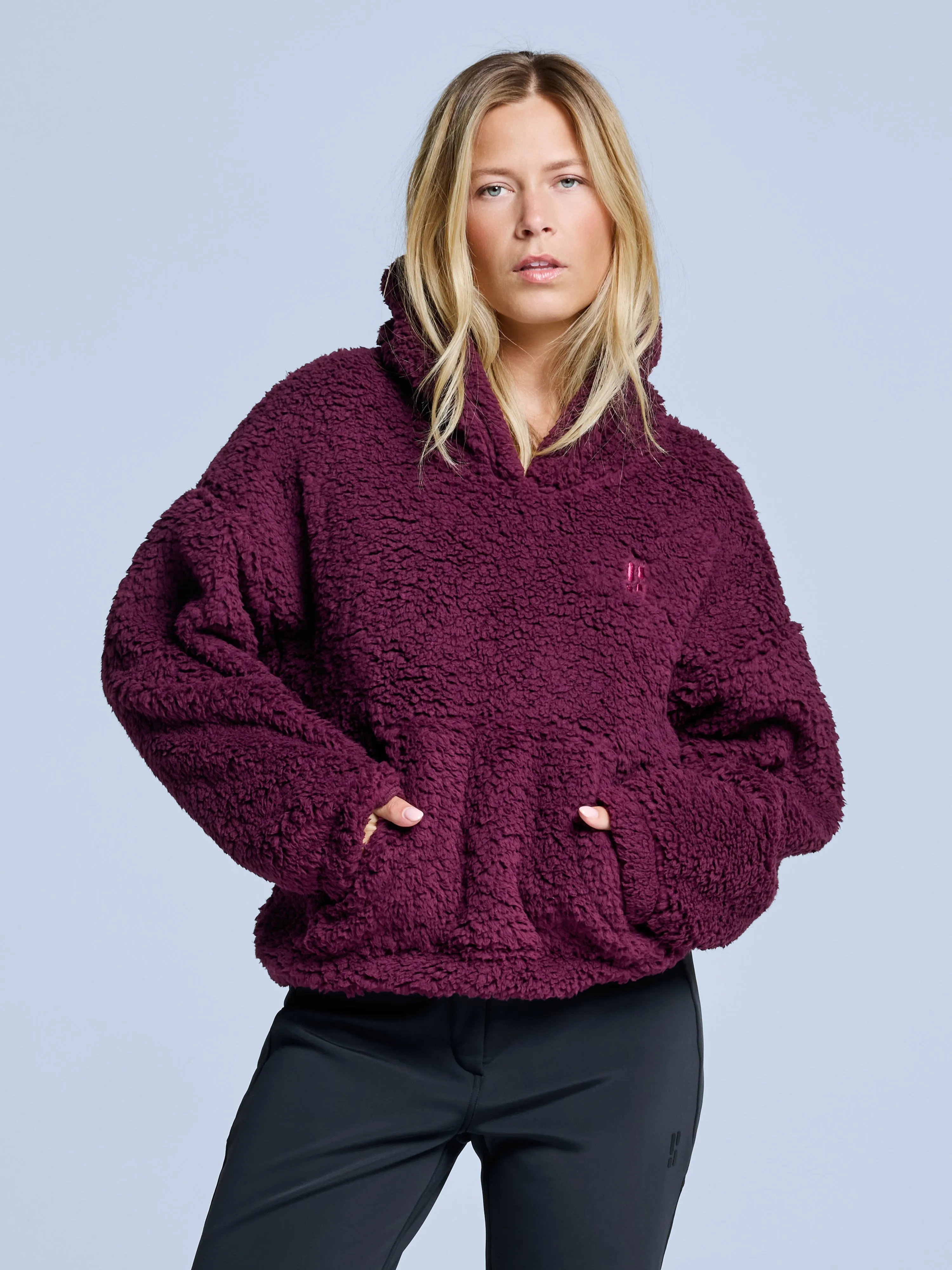 Four Seasons Fluffy Hoody Women | Bordeaux sold by Poederbaas