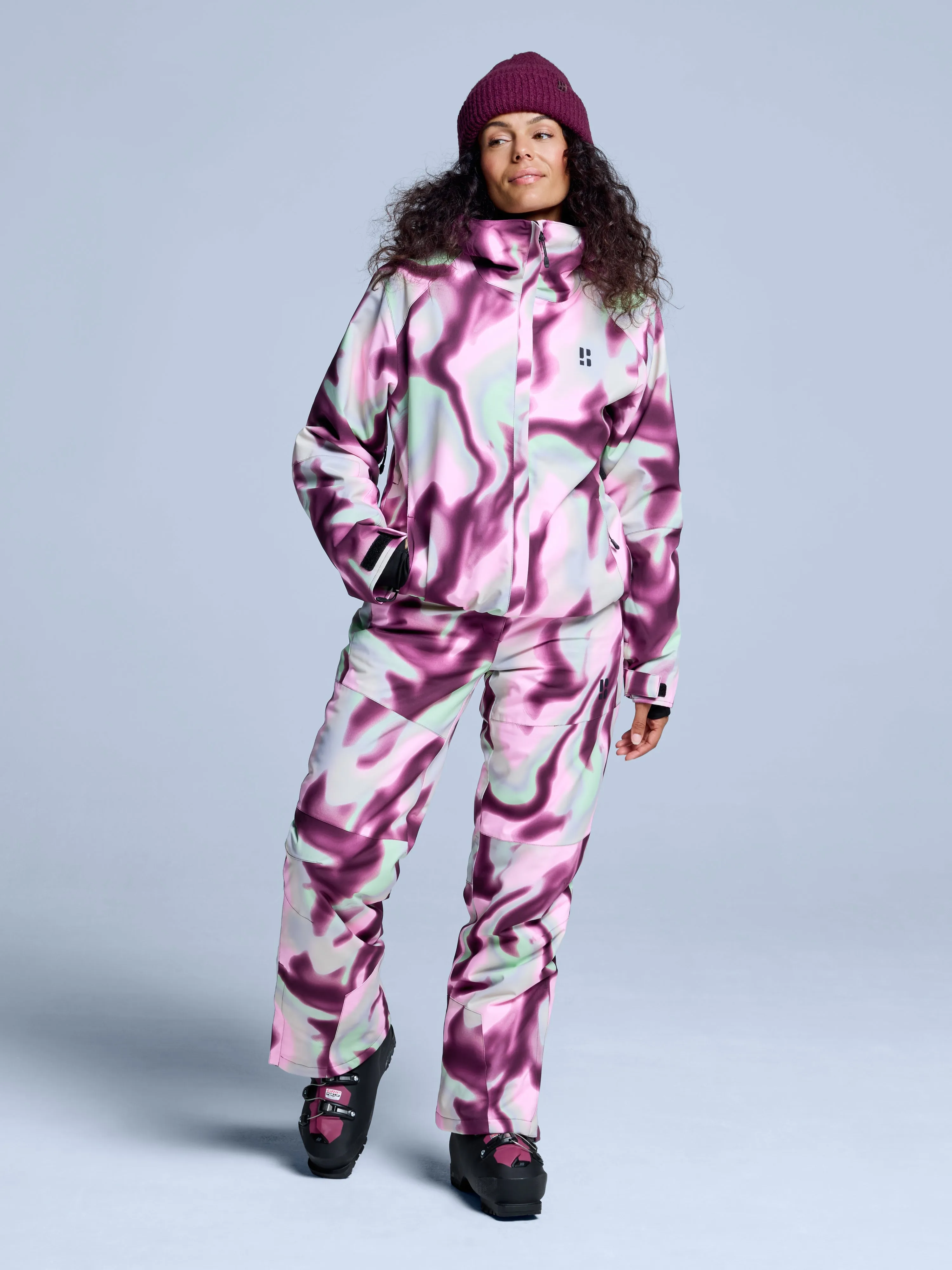 Arty 2L Insulated Pant Women | Pink Green sold by Poederbaas