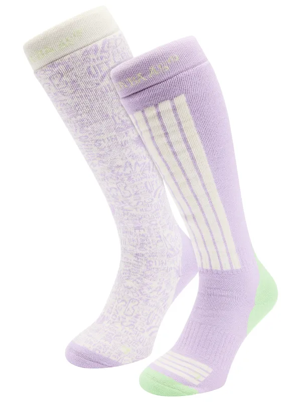 Ski Socks 2-pack | White Multi sold by Poederbaas