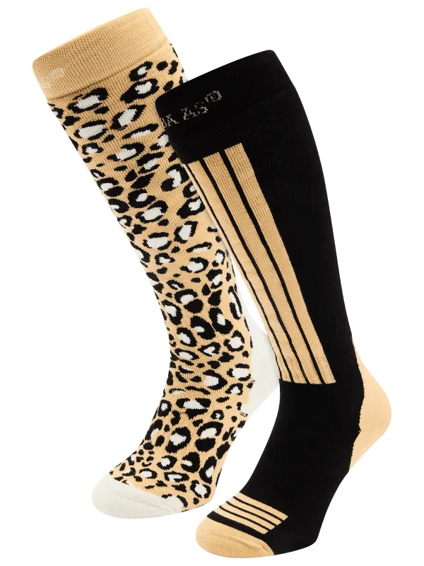 Ski Socks 2-pack | Black Multi sold by Poederbaas