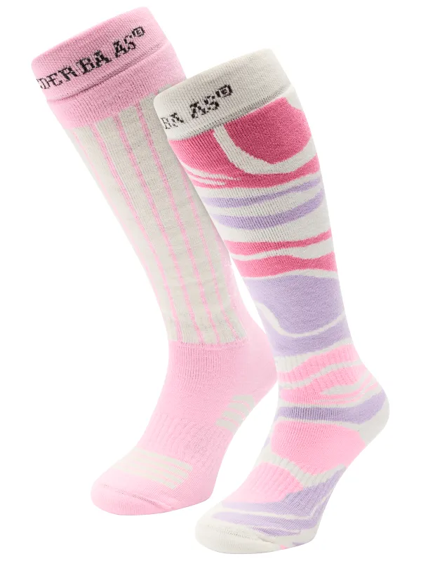 Ski Socks 2-pack | Powder Rose sold by Poederbaas