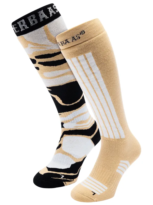 Ski Socks 2-pack | Warm Sand sold by Poederbaas