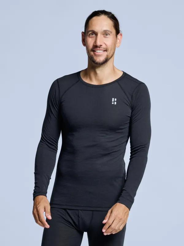 Merino Baselayer Shirt Men | Black sold by Poederbaas