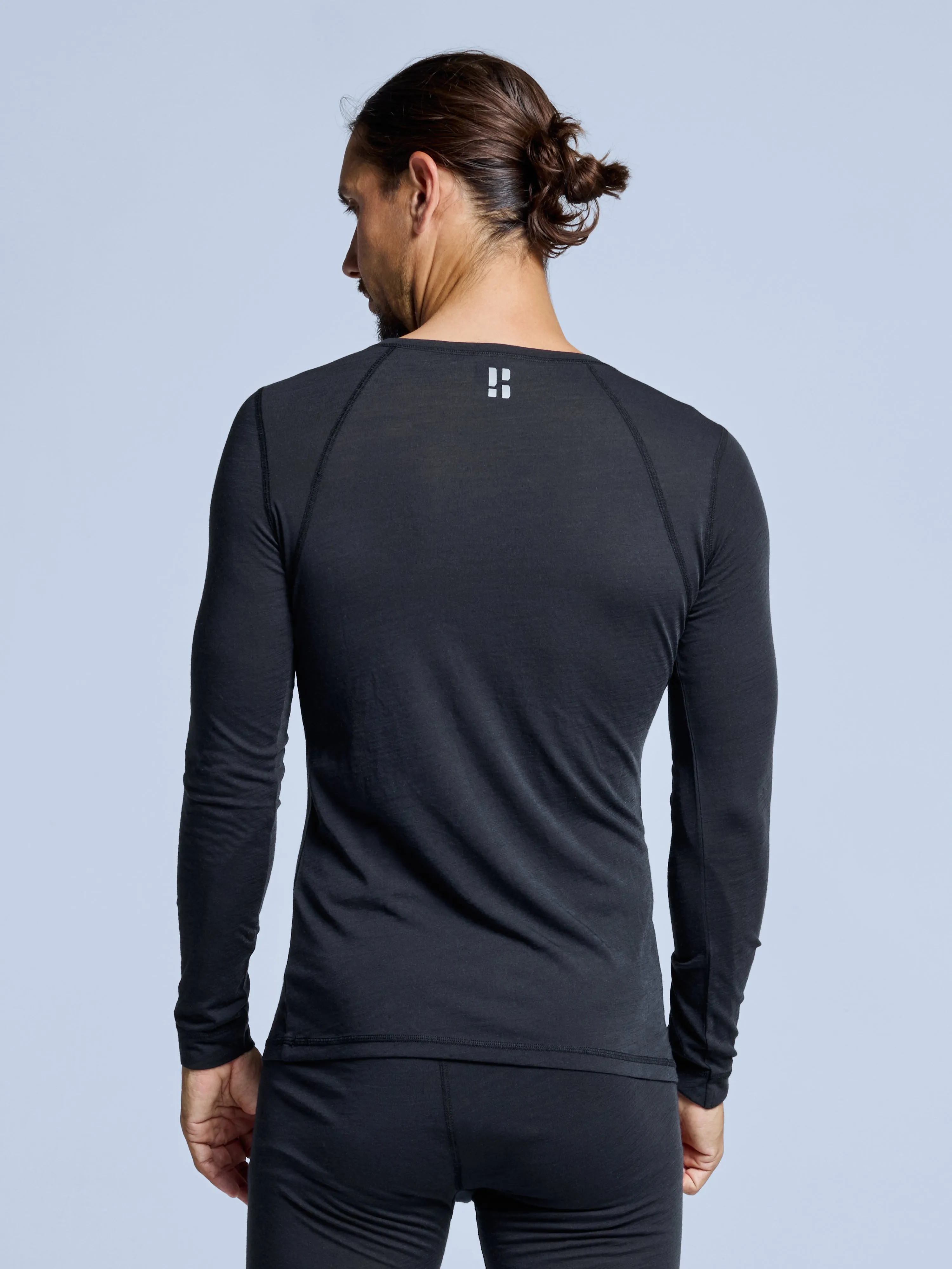 Merino Baselayer Shirt Men | Black sold by Poederbaas product image thumbnail 2