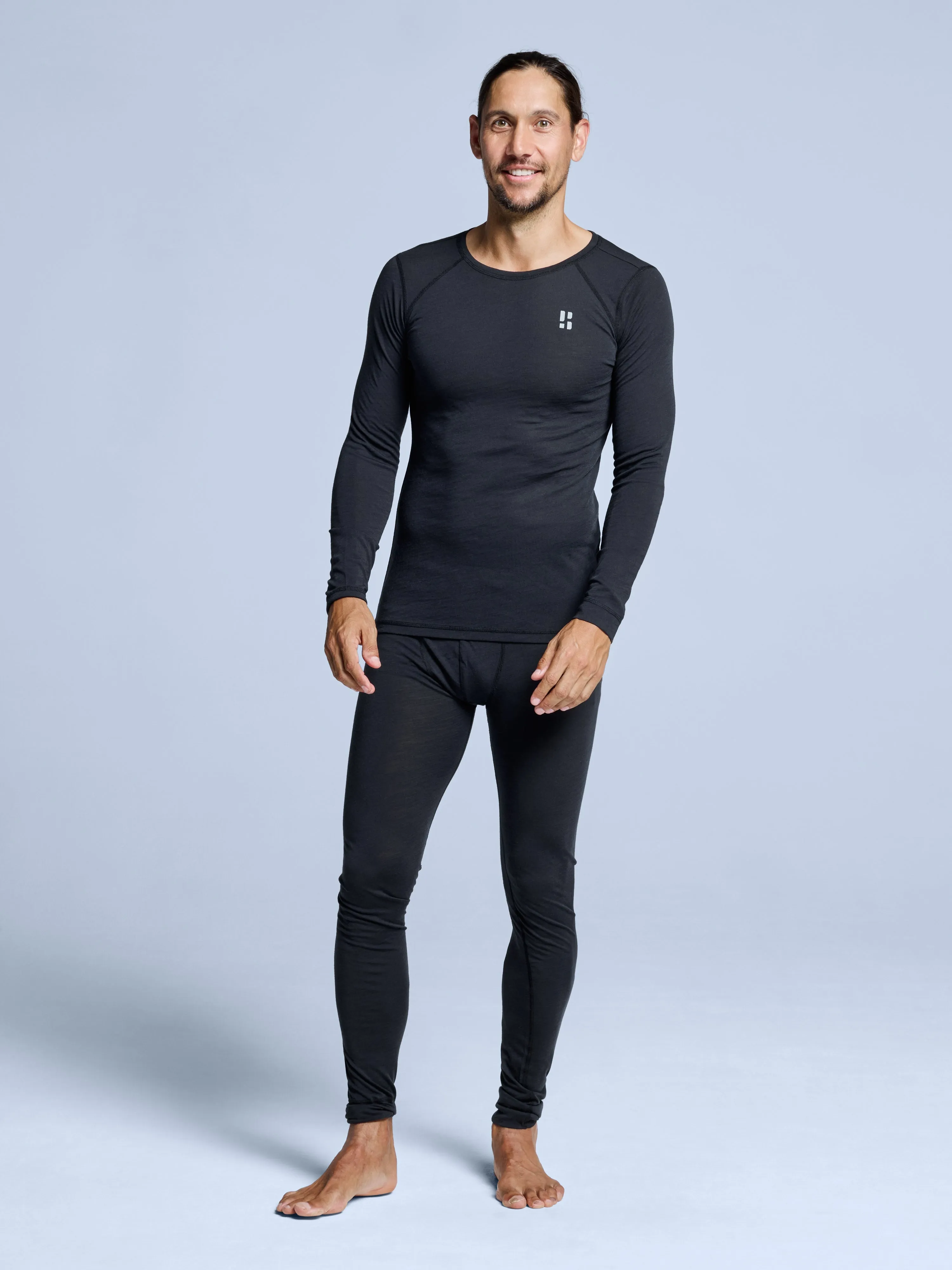 Merino Baselayer Pant Men | Black sold by Poederbaas