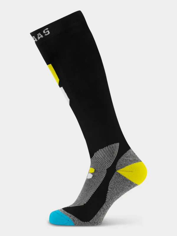 Technical Ski Socks Bamboo Freeride | Black sold by Poederbaas